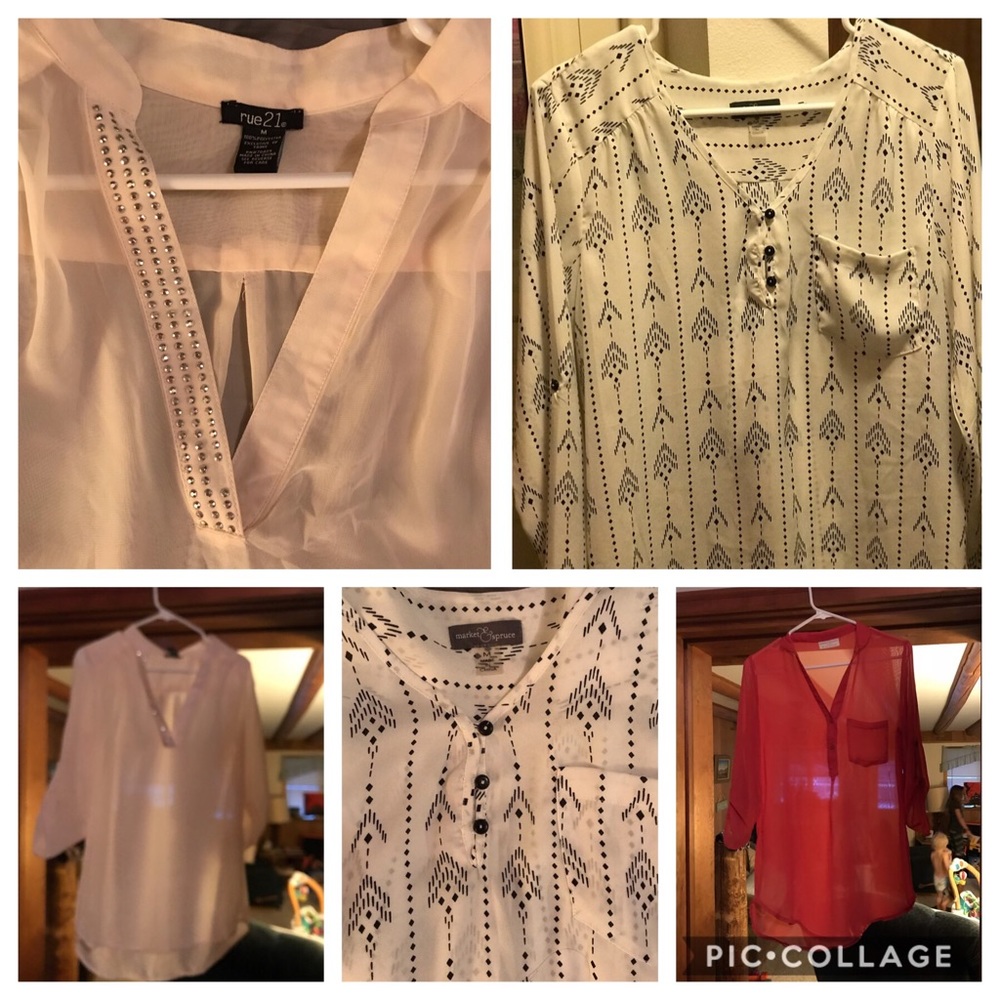 Three thin over shirts